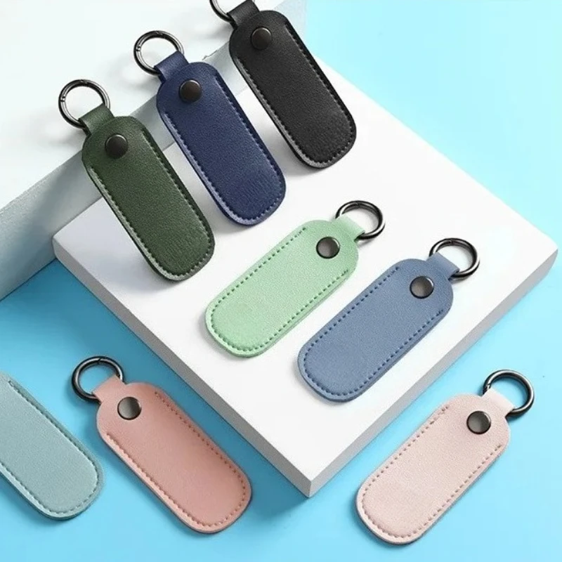 

PU Leather USB Disk Pouch Protective Cover Storage Bag Flash Drive Anti Lost Case Key Ring Holder Shield Accessory Card Sleeve