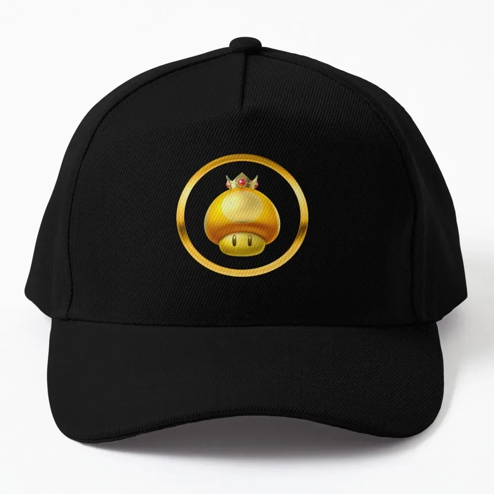 

Super Golden Mushroom! (On Black) Baseball Cap tea hats Anime Caps Designer Man Hat Women'S