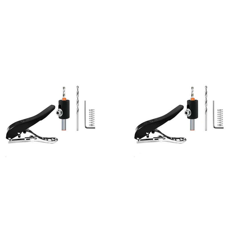 

A59Z-2Set 8Mm Heavy Duty Single Hole Puncher For Paper Crafting,20 Sheet Punch Capacity,Round Puncher Plier Paper Cutter