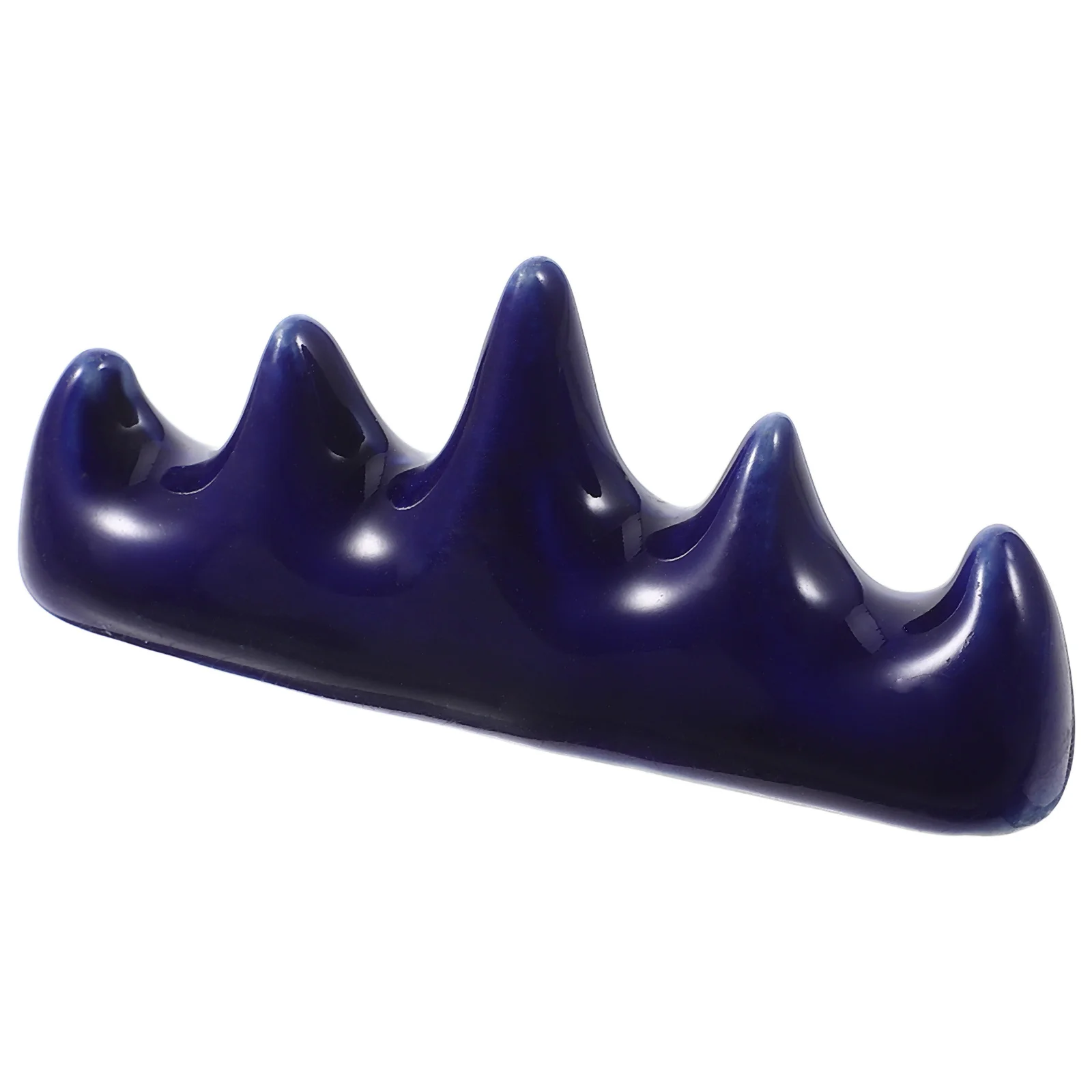 

Ceramic Pen Holder for Desk Calligraphy Brush Stand with Stable Base Five Finger Mountain Design Organizes Multiple Pens and