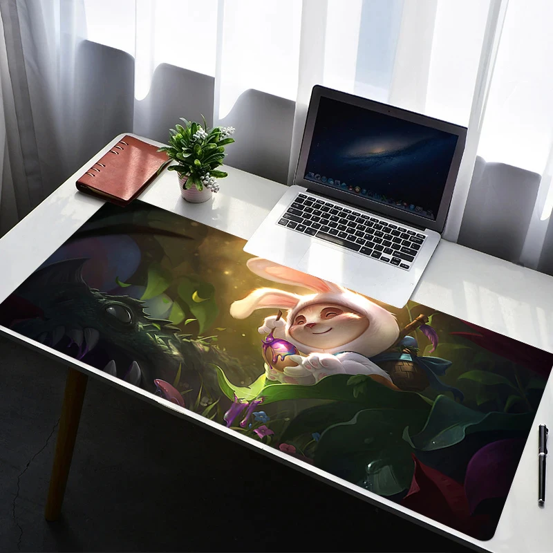 

Mouse Pad Laptop Anime Extended Desktop Mat Computer Gamer Mousepad PC Gaming Accessories L-league of Legends Teemo Keyboard Pad