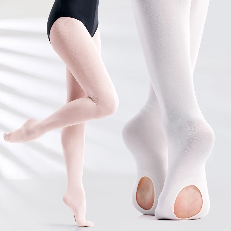 Professional Adult Kids Soft Microfiber Convertible Ballet Dance Tights Stockings For Girls Dance
