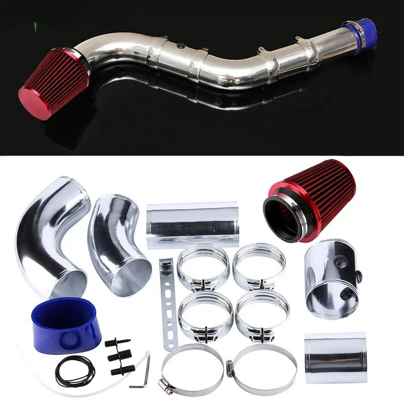 76MM Universal Cold Air Intake Kit Performance Induction Intake Hose Filter Modification Set
