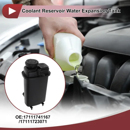 Imagen 2 del producto UXCELL Tanque de desbordamiento de expansión de refrigerante con tapa No. 17111741167 Para BMW 540i E39 1999-2003 V8 4.4L Petrol M62 Wagon