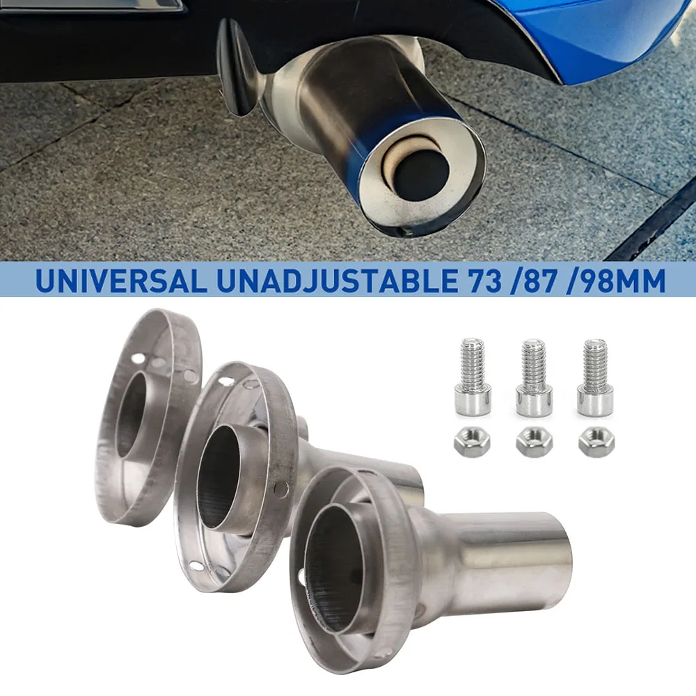 1PCS Universal Adjustable 3'/3.5'/4''/4.5'' Car Exhaust DB-Killer Stainless Steel Muffler Silence Reduce Noise Sound Control