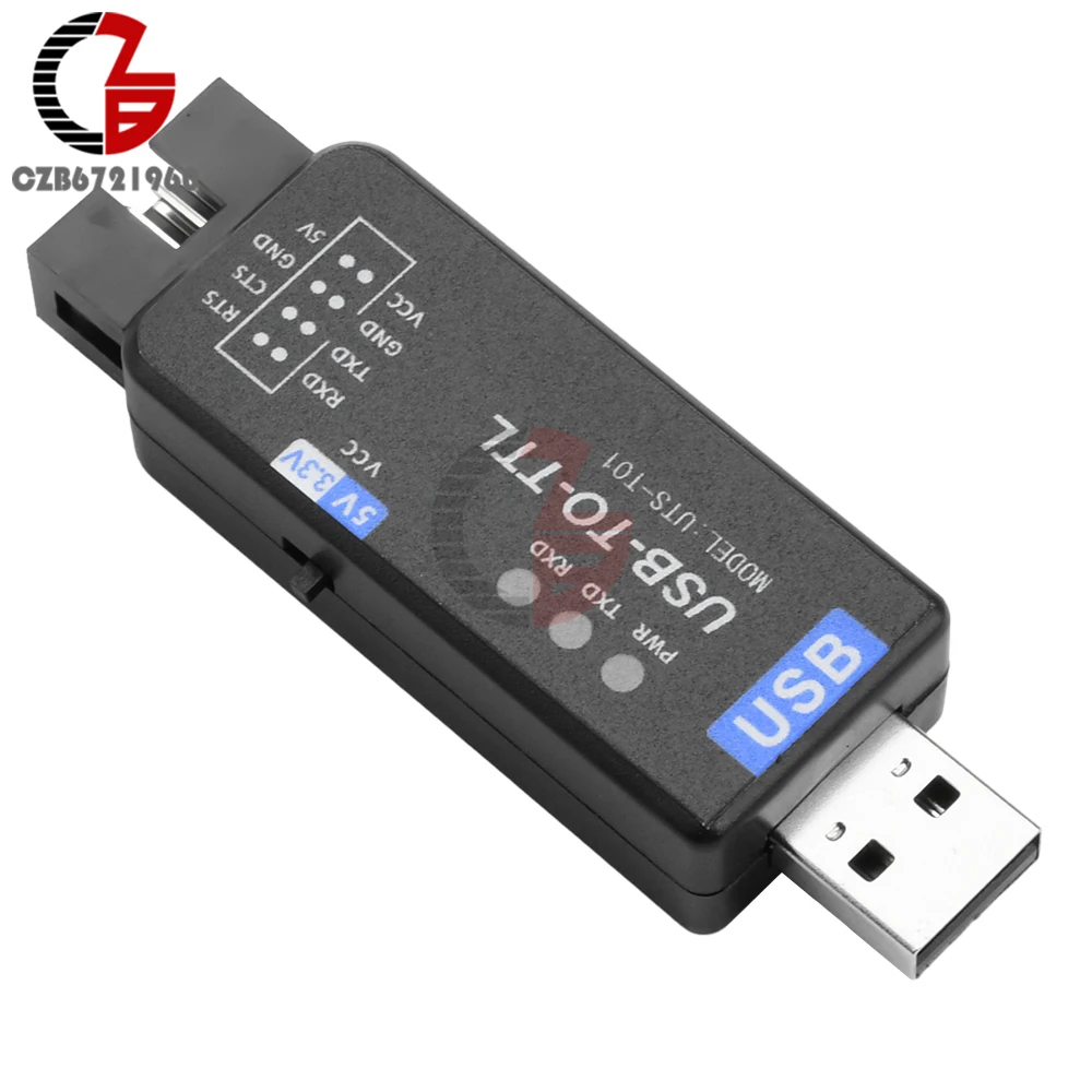 USB to TTL Serial Converter Debugging and Downloading Module Chip CH343G USB-A Interface Voltage Detection Indicator Lights