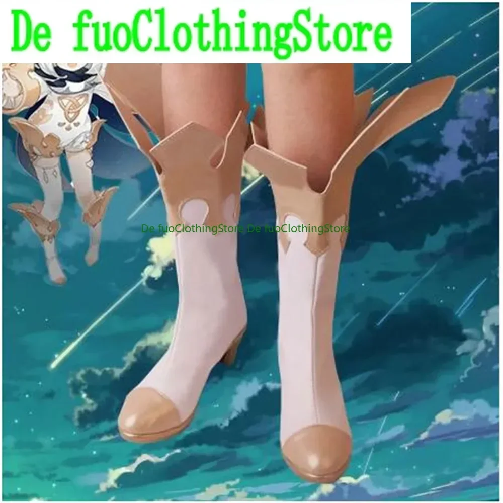 

Genshin Impact Paimon Сапоги Обувь для косплея Игра Аниме Карнавал Вечеринка Хэллоуин DefuoClothing Магазин обуви