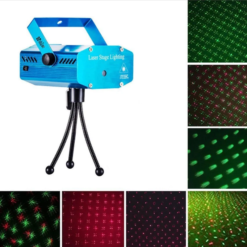 Mini LED Laser Projector Stage Light Effect Strobe Lazer Show Party Stage Soundlights DJ Disco lamp for Wedding home decoration