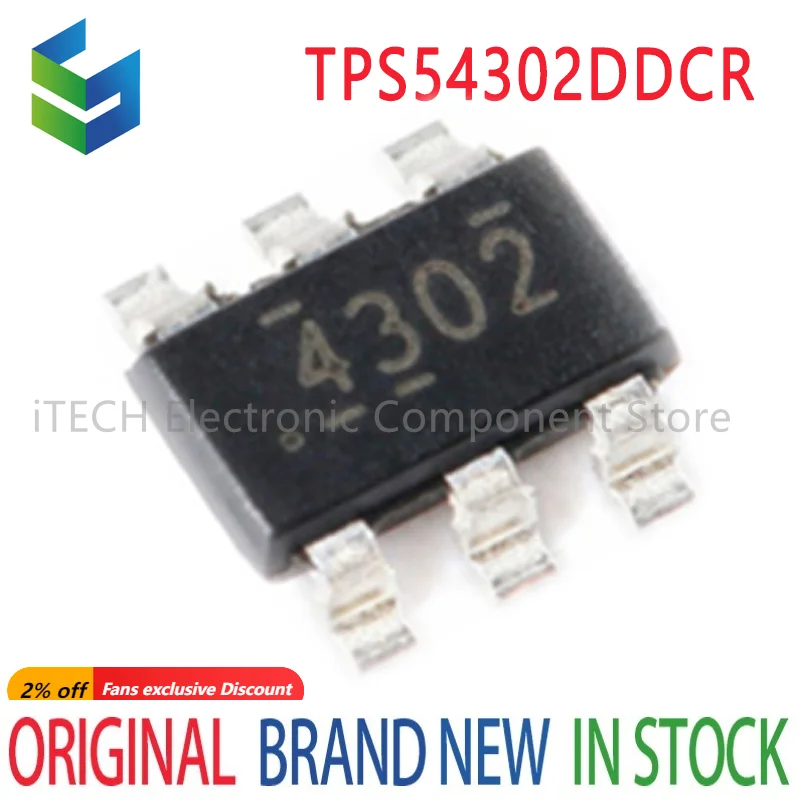 10st Tps54302ddcr Tps54302ddct Tps54302 Mark 4302 Step-Down Converter SOT23-6 Nieuwe