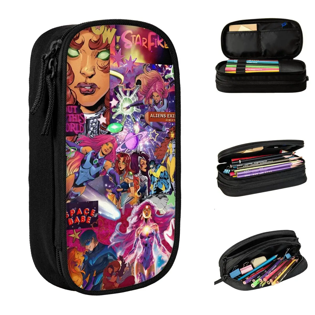 

Пеналы Starfire Superhero, милая принцесса Koriand'r, аниме, коробка для ручек, сумки-карандаши, студенческие школьные подарочные пеналы