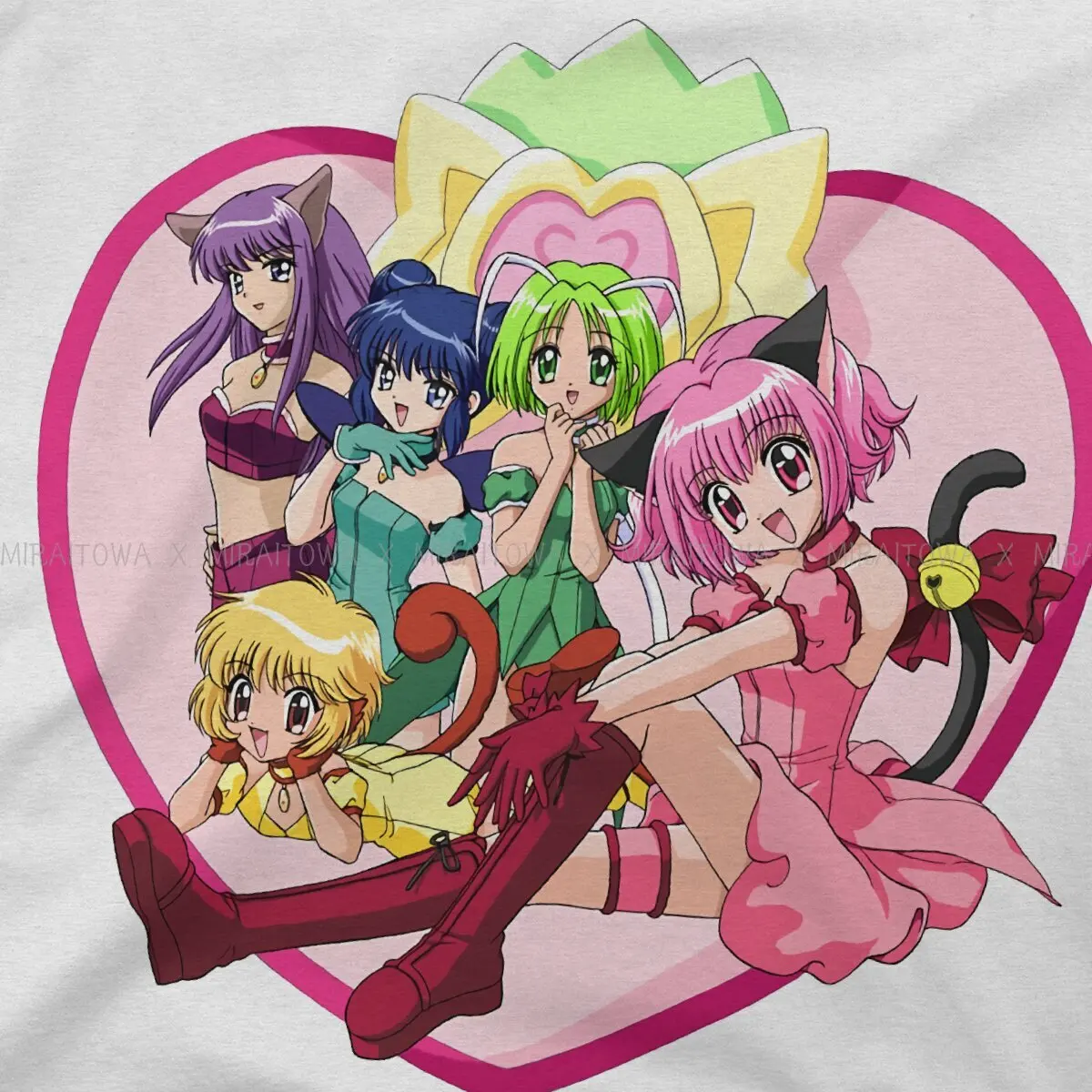 Tokyo Mew Mew Japanese Anime TShirt for Men Classic Basic Casual Sweatshirts T Shirt Novelty New Design Loose