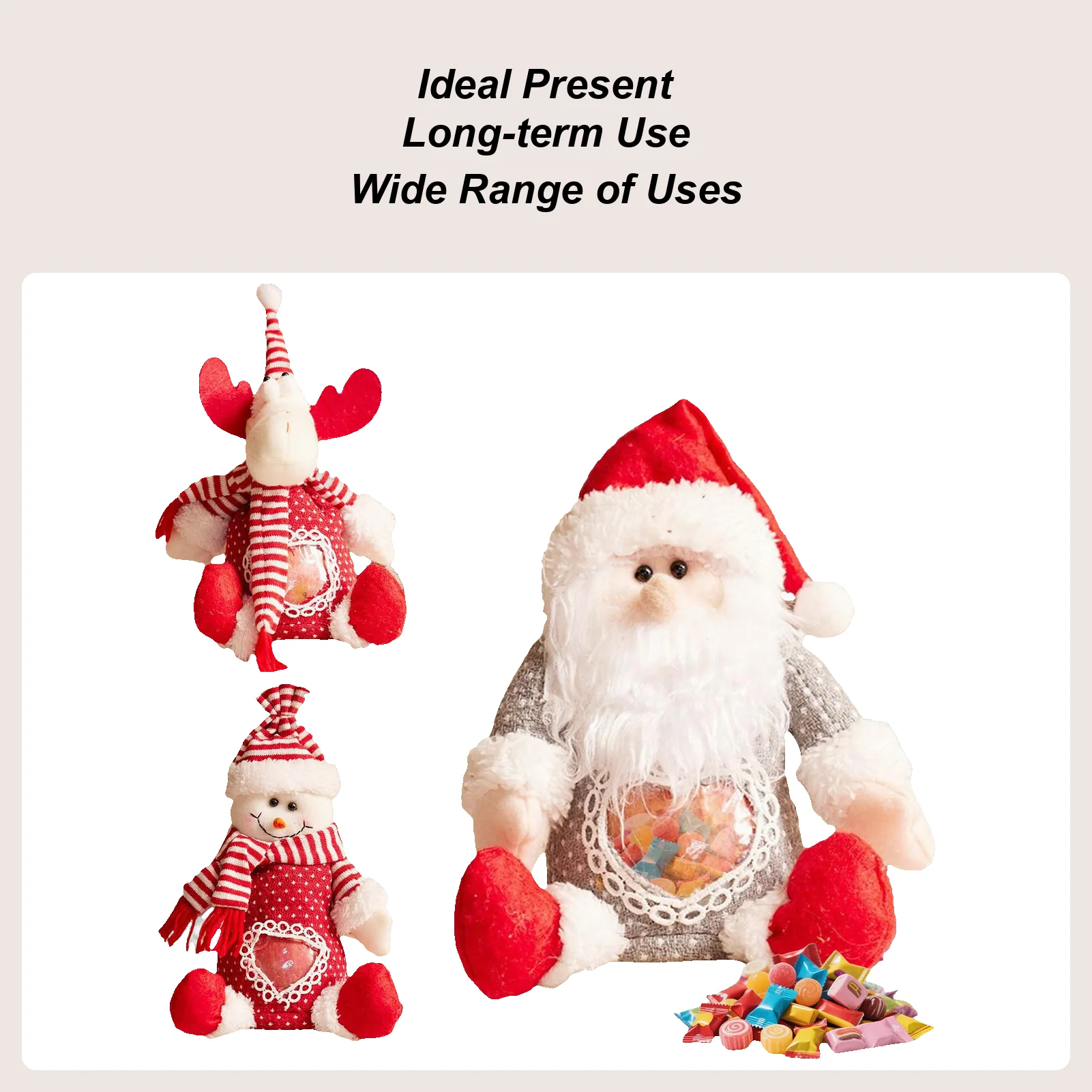 

Пакеты для конфет на Рождество, 3 шт., упаковочная сумка Санта-Снеговика и лося, рождественская сумка для лакомств на зиму, праздник, еда, закуска, попкорн