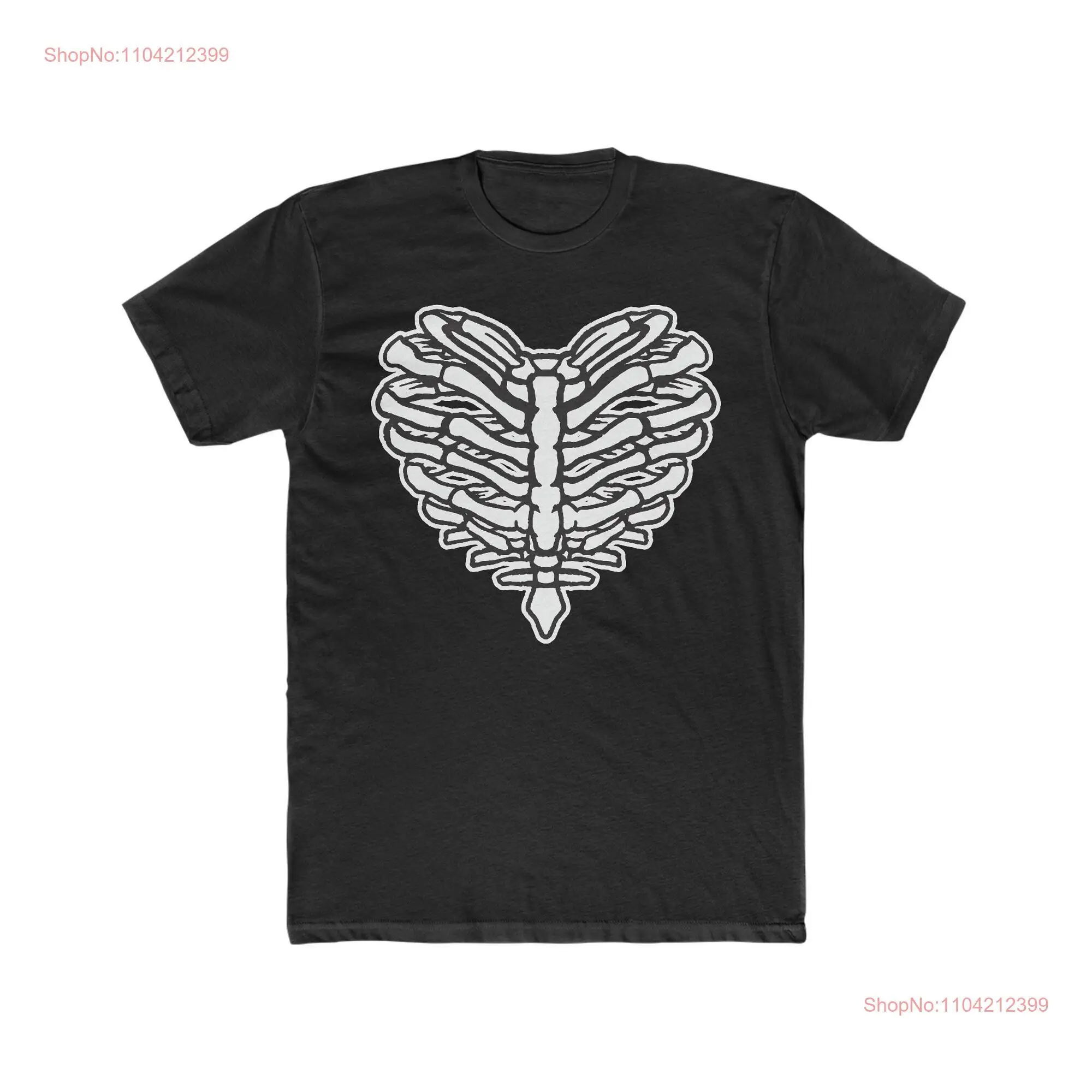 Rib Cage Heart T shirt long or short sleeves