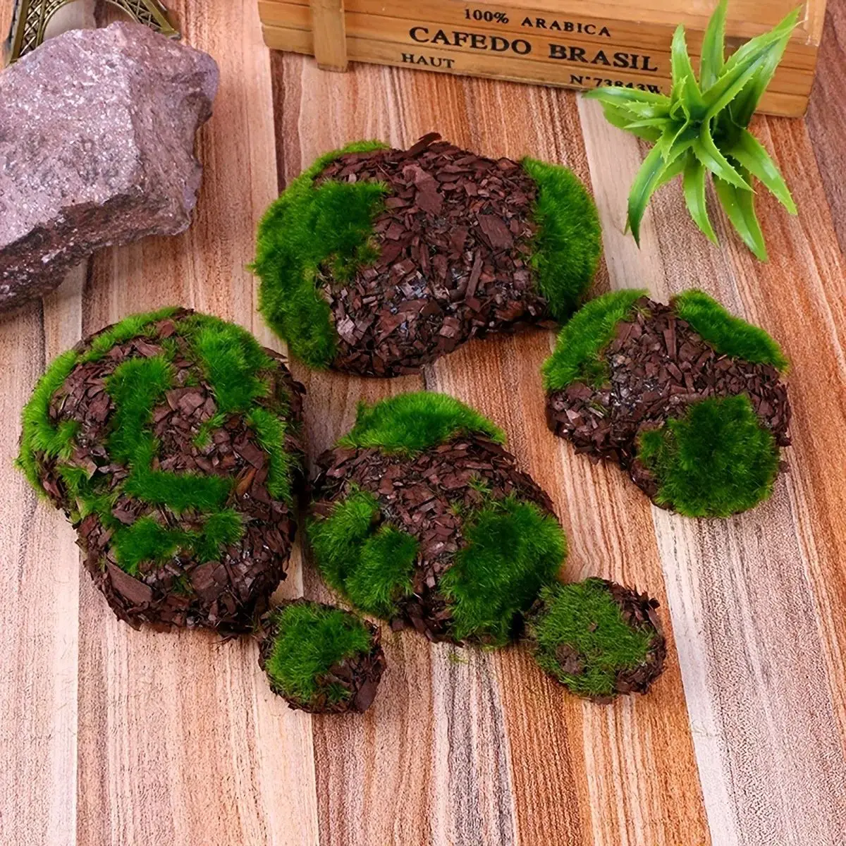 6-個人工苔石風景装飾品-diy-ブリコラージュ材料キット中国産ファッションアクセサリーベルト帽子スカーフ