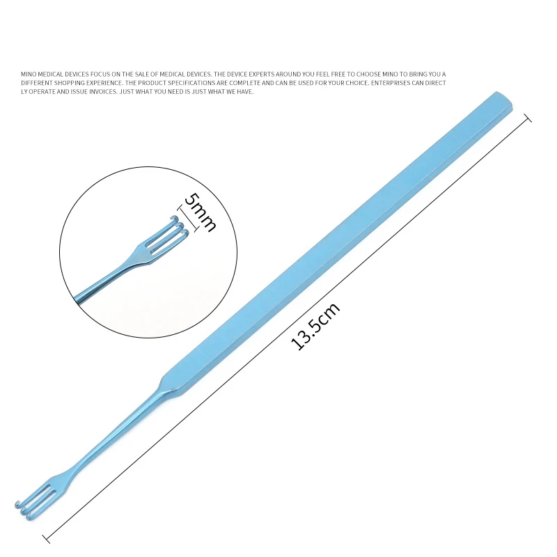 Titanium Alloy Double Eyelid Lifting Hook Régua do saco do olho Equipamento de cirurgia plástica oftálmica Ferramenta de lágrima