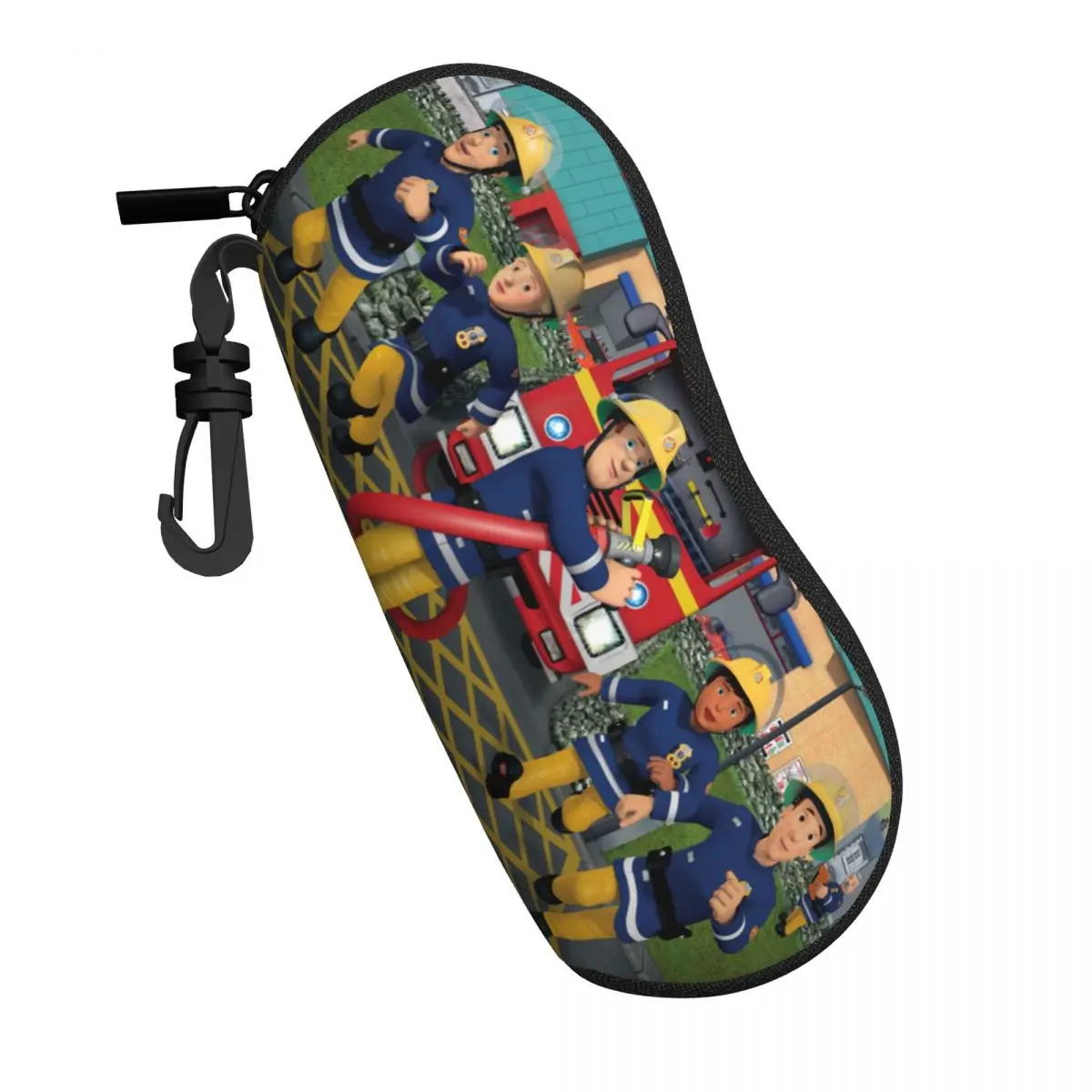 Custom Fireman Sam Shell Glasses Case Unisex Fashion Cartoon Firefighter Eyeglasses Case Sunglasses Protector Box