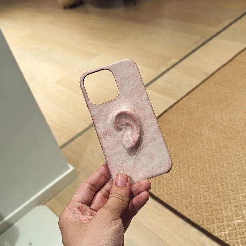 

Ear art mobile phone case, genuine leather old cowhide