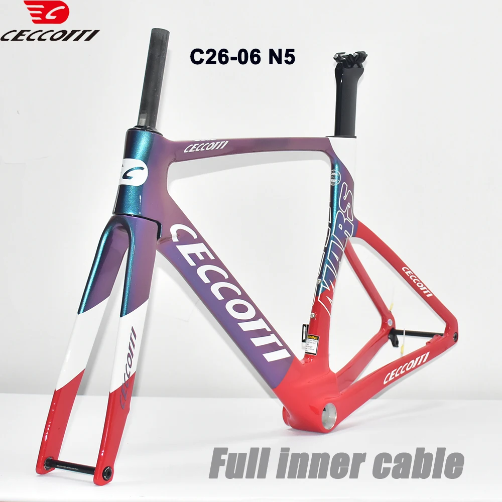 CECCOTTI Carbon Bicycle Frameset DCRF26 Full Hidden Wiring Model Newest Color Design Road Bike Frame