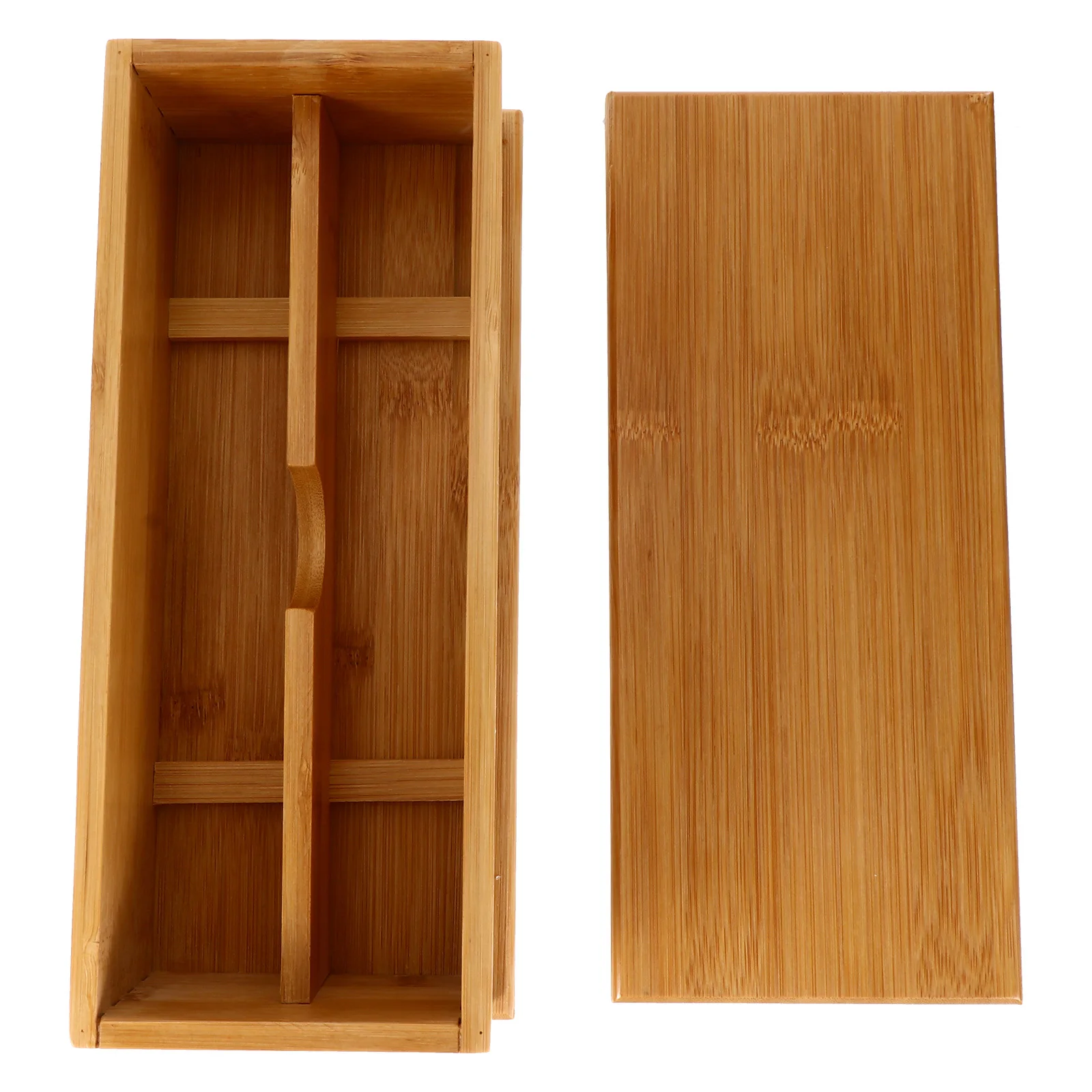 

1Pcs Dust-Proof Bamboo Chopsticks Storage Box Cutlery Organizer Kitchen Tableware Container Flatware Case Kitchen Organizer