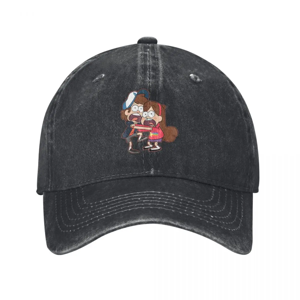 Gravity Falls Dipper And Mabel Pines Unisex Baseball Caps Distressed Denim Hats Vintage Outdoor Running Gift Headwear