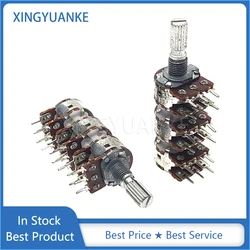 1PCS WH148 16 Type 6-Channel B50K Power Amplifier Volume Potentiometer B50K*6 18Pins Flower Shaft Length 15MM