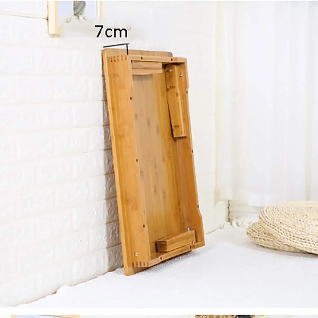 Mesa dobrável de bambu para computador, baixa, multifuncional, mesa de jantar, café