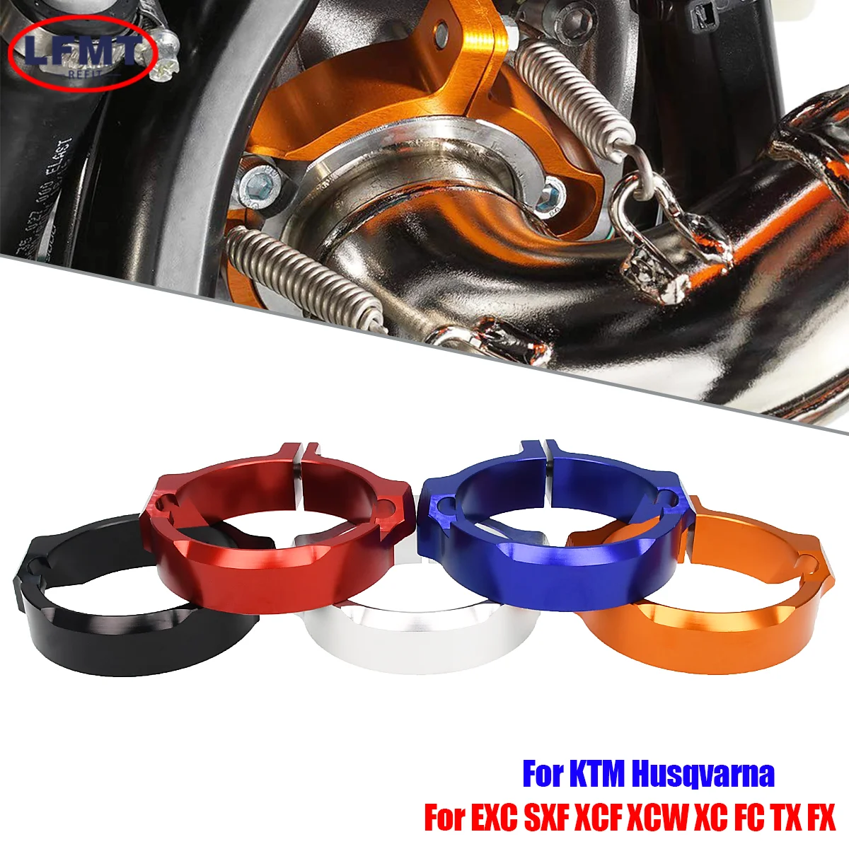 2017-2024 Voor KTM Motocross Uitlaat Tip Uitlaat Buisklem Flenzen Protector Cover 250 300 EXC XC XCW XC-W Zes Dagen XC-W TPI