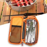 Camping Silverware Cutlery Organizer Utensil Picnic Set Storage Carry Tote Mesh Bag - bivouac kitchen BBQ Travel