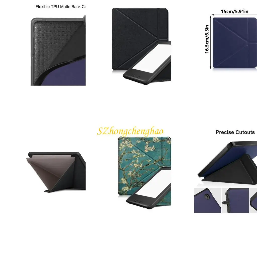 

Soft TPU Folding Stand For Tolino 6 Tablet Cover with Auto Sleep Wake Shockproof Protectors Case Replacement 601D