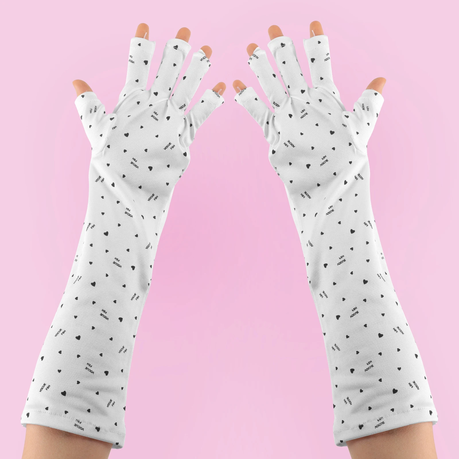 

4pcs Anti Uv Manicure Fingerless Art Hand Covers Half Finger Protection Gloves For Uv Light Nail Drying Supplies Manicure