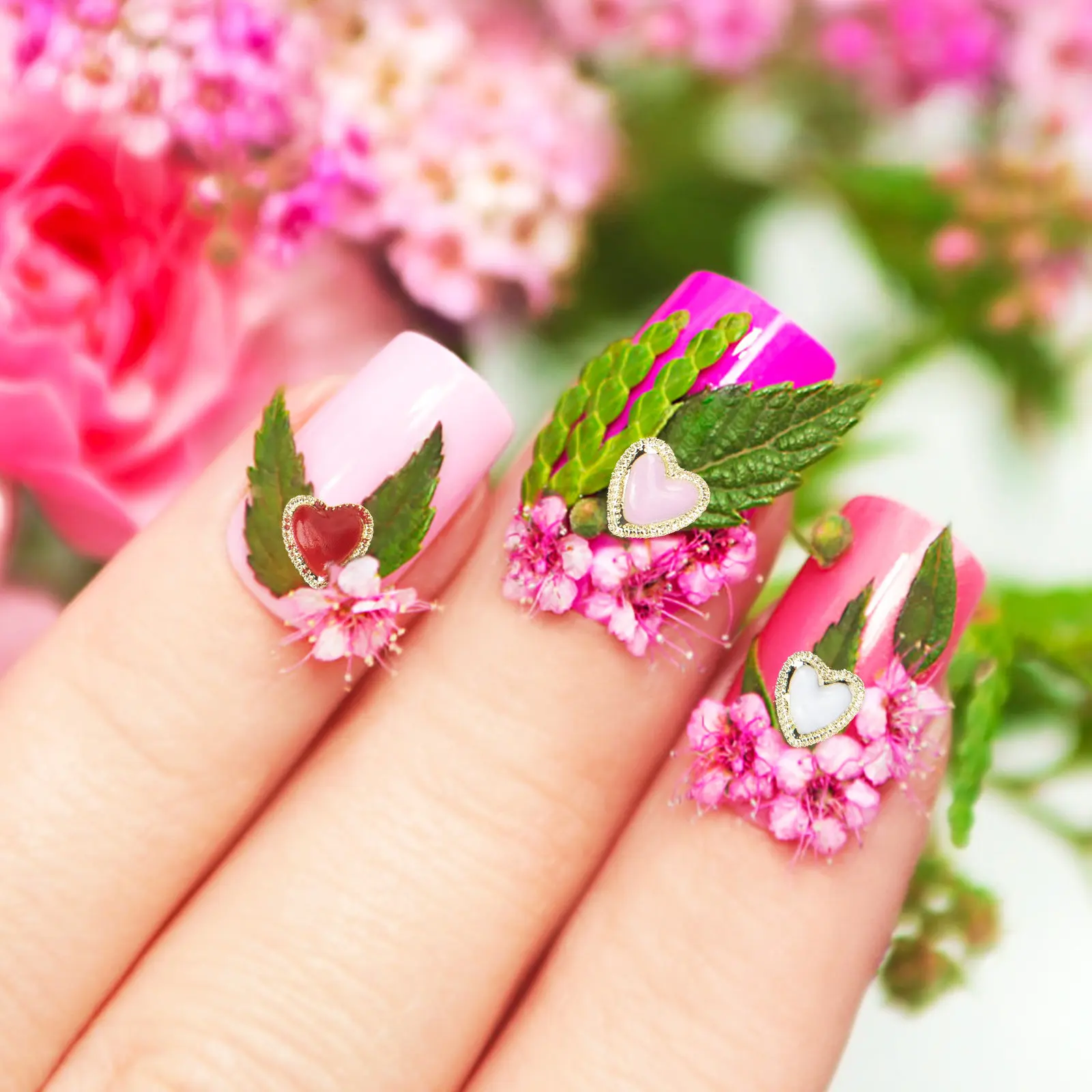 

60 шт. металлических украшений для ногтей: красивые, милые, уникальные дизайны для маникюра, для профессионального салона и домашнего использования