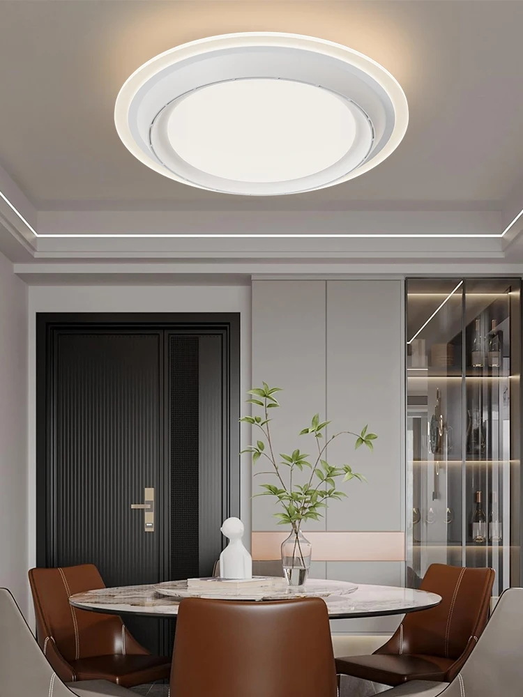 Jelena Unsichtbarer Deckenventilator mit Licht, Fernbedienung, 6 Geschwindigkeiten, Timer, Heimdekoration, Schlafzimmer, Wohnzimmer, moderne LED-Ventilatorleuchten, Zirkulationsventilator