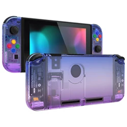 eXtremeRate DIY Replacement Back Shell with Full Set Buttons for NS Switch, Joycon Handheld Grips Kickstand - Gradient Series