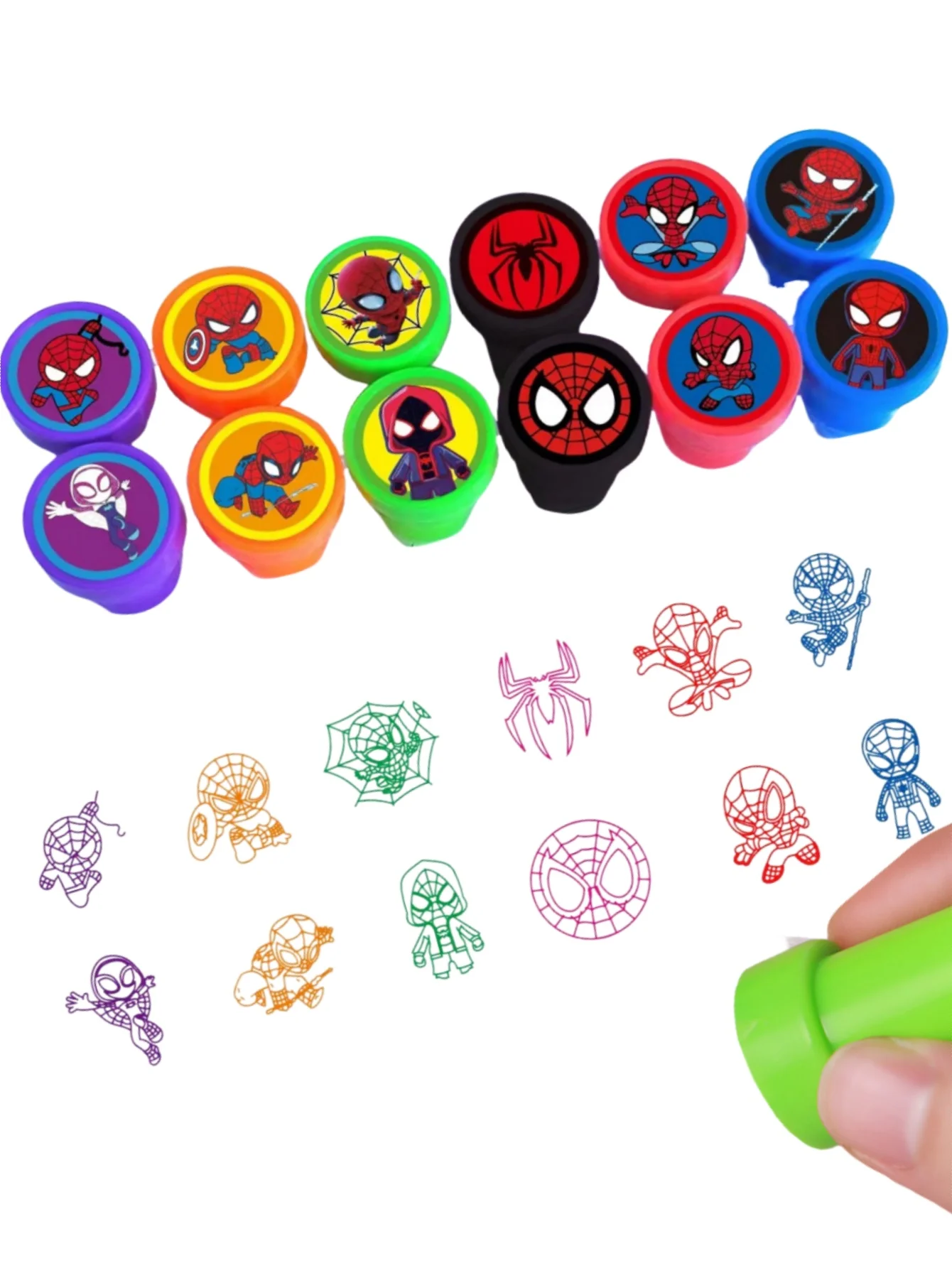 12pcs Mickey Spider-Man Cartoon Cute Reward Seals Perfect for DIY Scrapbooking Diary Decor And School Projects