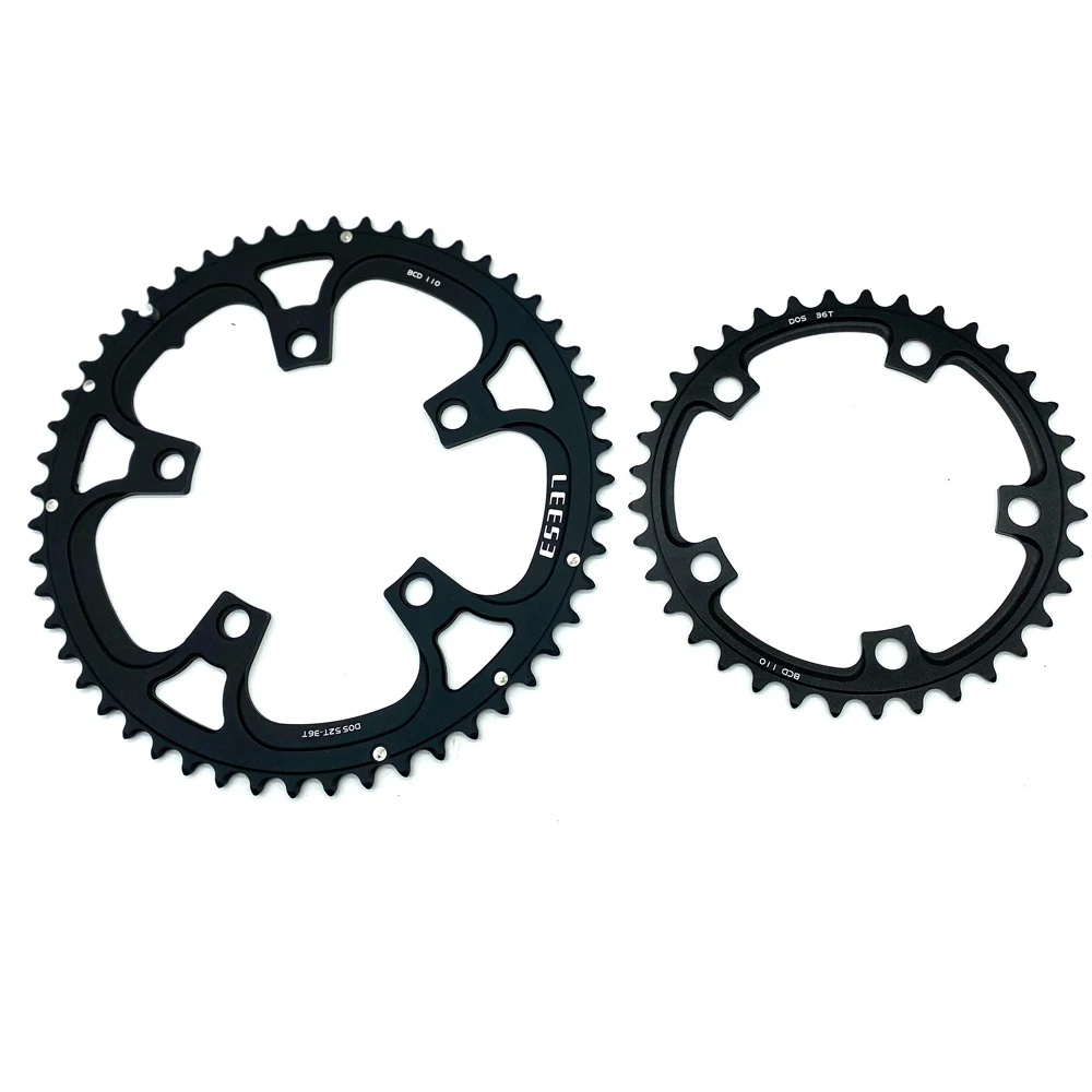 AEROWERK Leese Rennrad-Kettenblatt 110BCD Kettenblatt 50-34T 52-36T 53-39T, 5-Arm Fahrradkurbel Kettenrad BCD110 – Detail 3