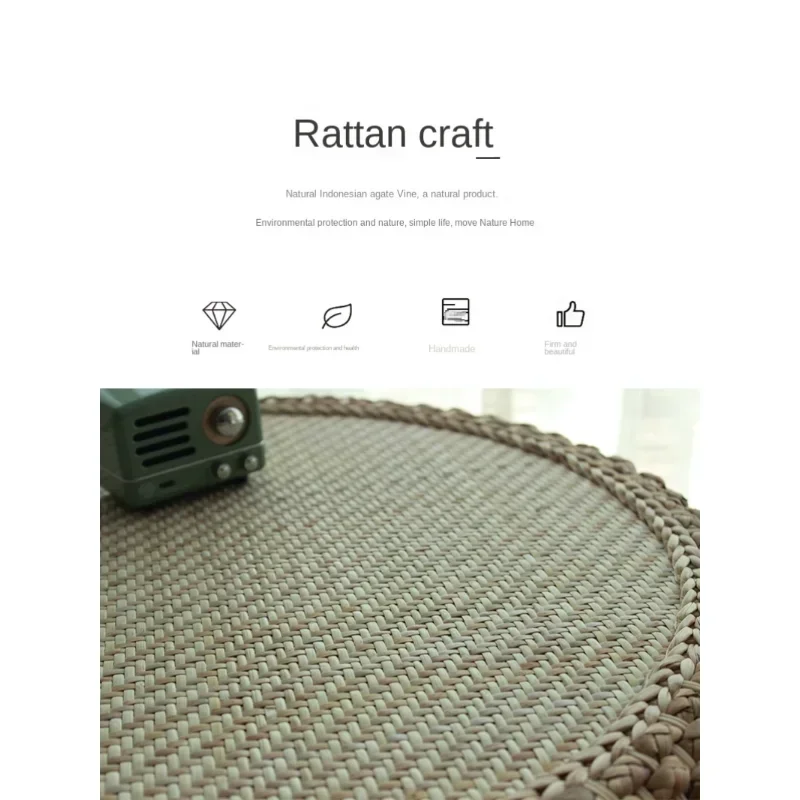 

-Table Tatami Small Coffee Japanese Simple Kang Floor Solid Wood Window Computer Round