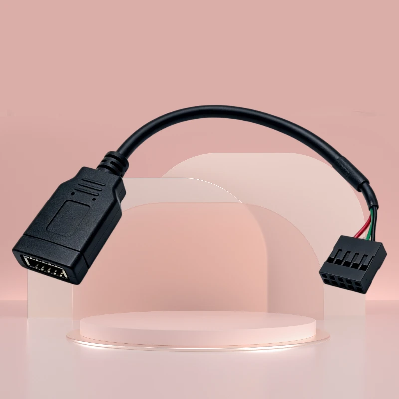 9PIN To TYPE-E Adapter 15cm Extension Cable USB2.0 9PIN To TYPE-E USB Front Panel Adapter Cable USB 9PIN To TYPE-E KEY-A Adapter