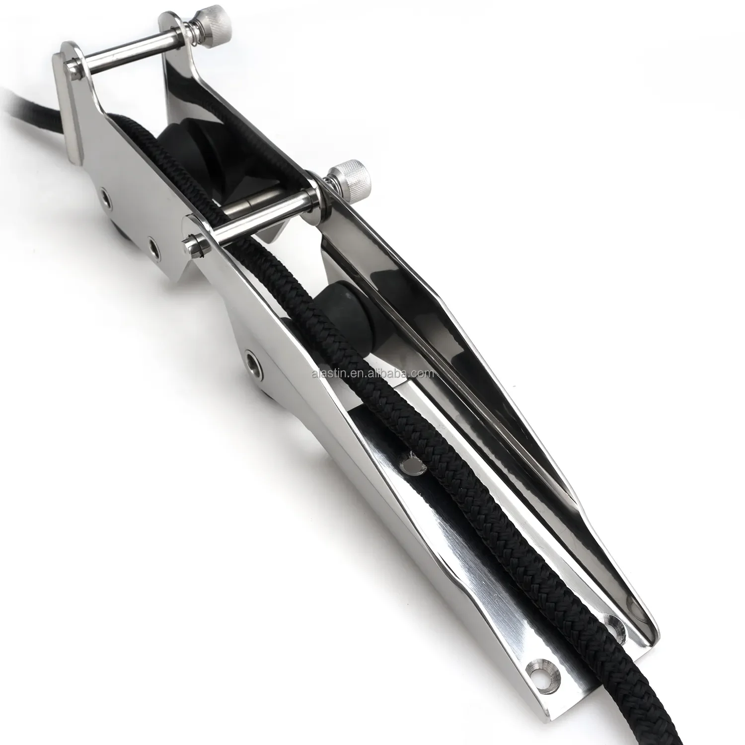 

STLF Marine Hardware AISI316 Stainless Steel Boat Bow Anchor Roller Hinged Pivoting Double Bow Anchor Roller