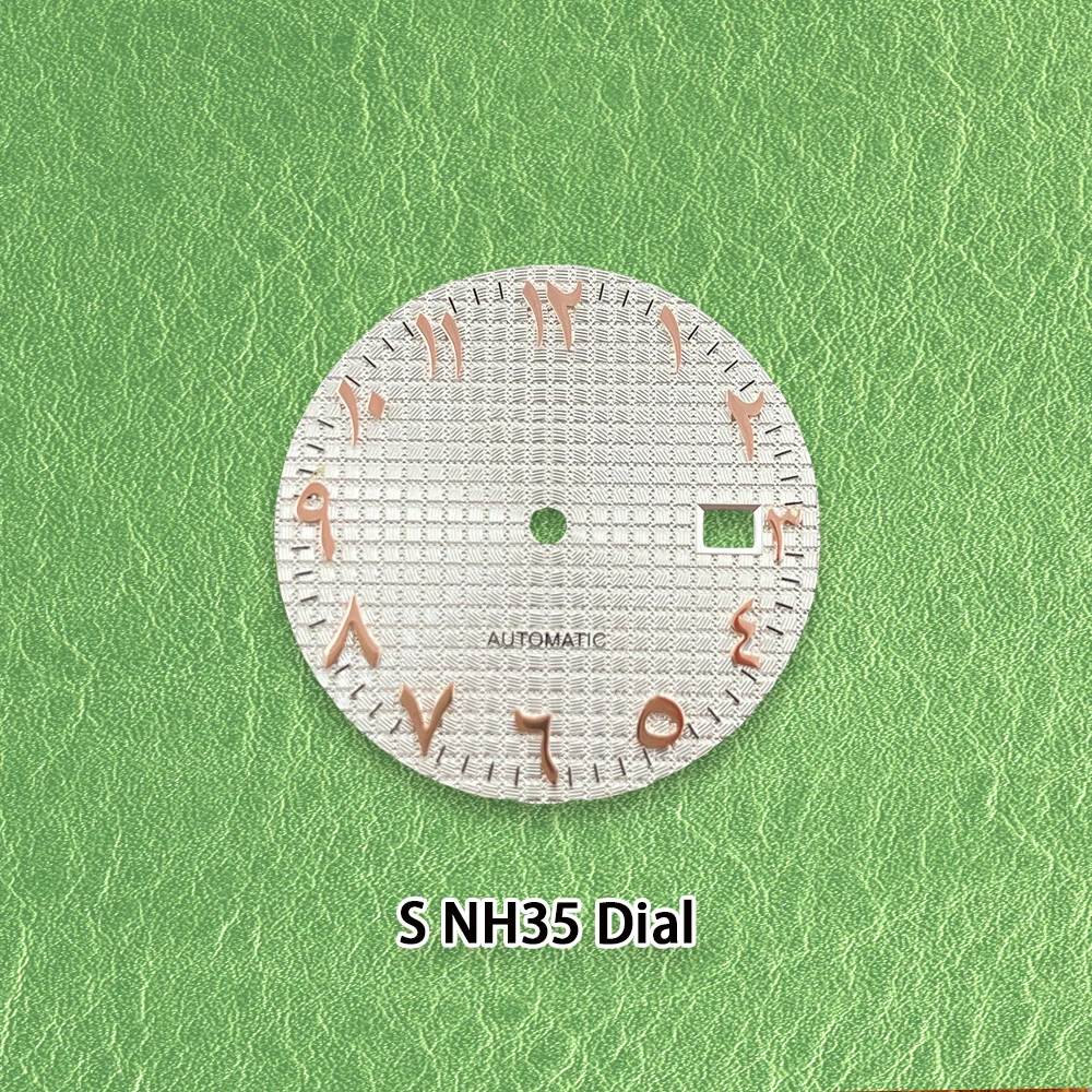 S Logo Dial NH35 Dial 31.8mm Arab Gradient Dial Fit NH36 Movement Green Luminous Quality Delicate Watch Modification Accessories