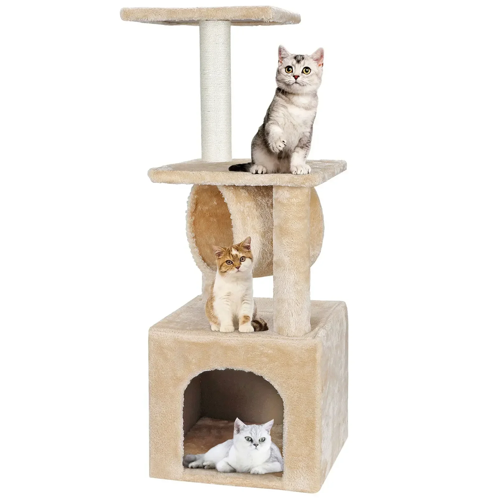 

%a 36 Inch Cat Tree Tower Cat Furniture Condo Scratching Posts for Kittens