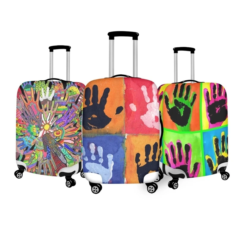 

Funny Hand Print Luggage Cover Durable Baggage Covers Suitable 18-32 Inches Suitcase Removeable Travel Accessories Trolley Case