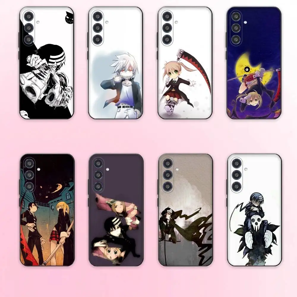 

Anime S-Soul Eater phone Case For Samsung Galaxy A73,A72,A71,A70,A53,A52,A51,Others Soft Black Shell