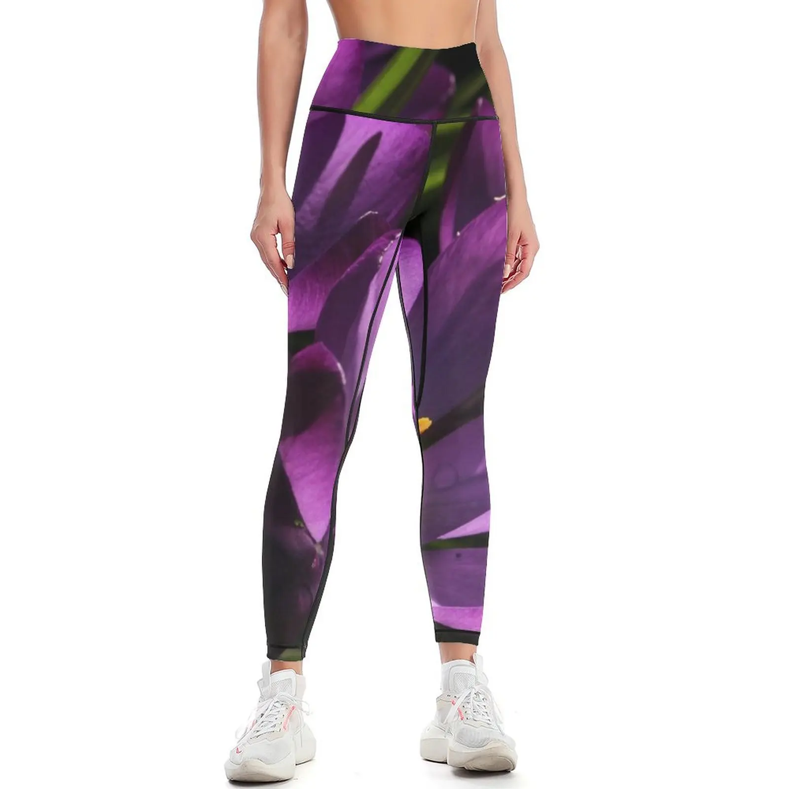 

Purple Crocus Leggings Sweatpants Fitness's gym clothes Womens Leggings