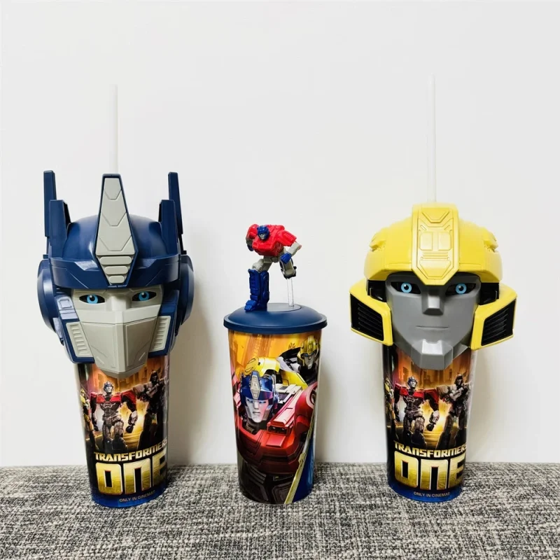 Original Transformers One ภาพยนตร์ Optimus Bumblebee Prima Topper ถ้วยตัวเลขออกแบบถ้วยน้ําเย็น Exclusive Cinema Collectible