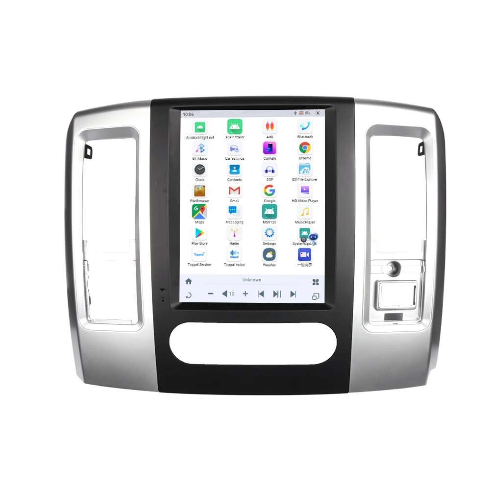 10.5 Inch 128G Style Vertical Screen Android13 Car Video Audio for Dodge RAM 2008-2011Three Seat Version 1200*1600