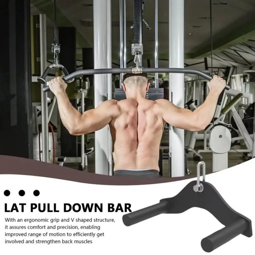 

2nd Generation Back Muscle Row Handle Anti-Slippery PVC Grip Lat Pull Down Bar Multifuntional Professional