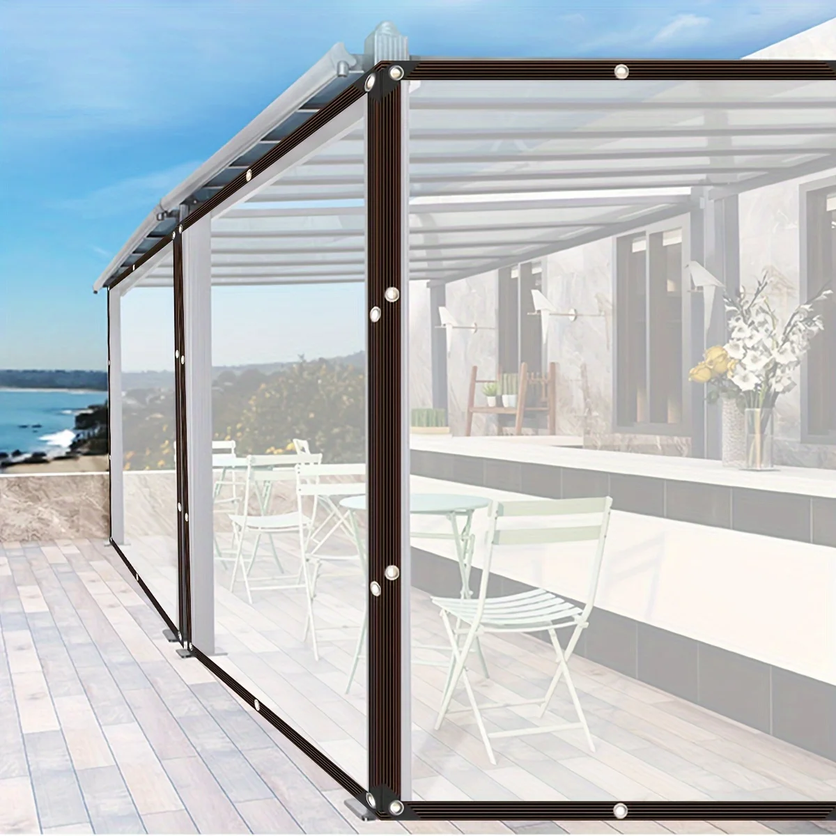 قماش مشمع شفاف متعدد الوظائف مقاوم للماء، مصنوع من مادة PVC العالمية مع مجموعة واسعة من التطبيقات الختم