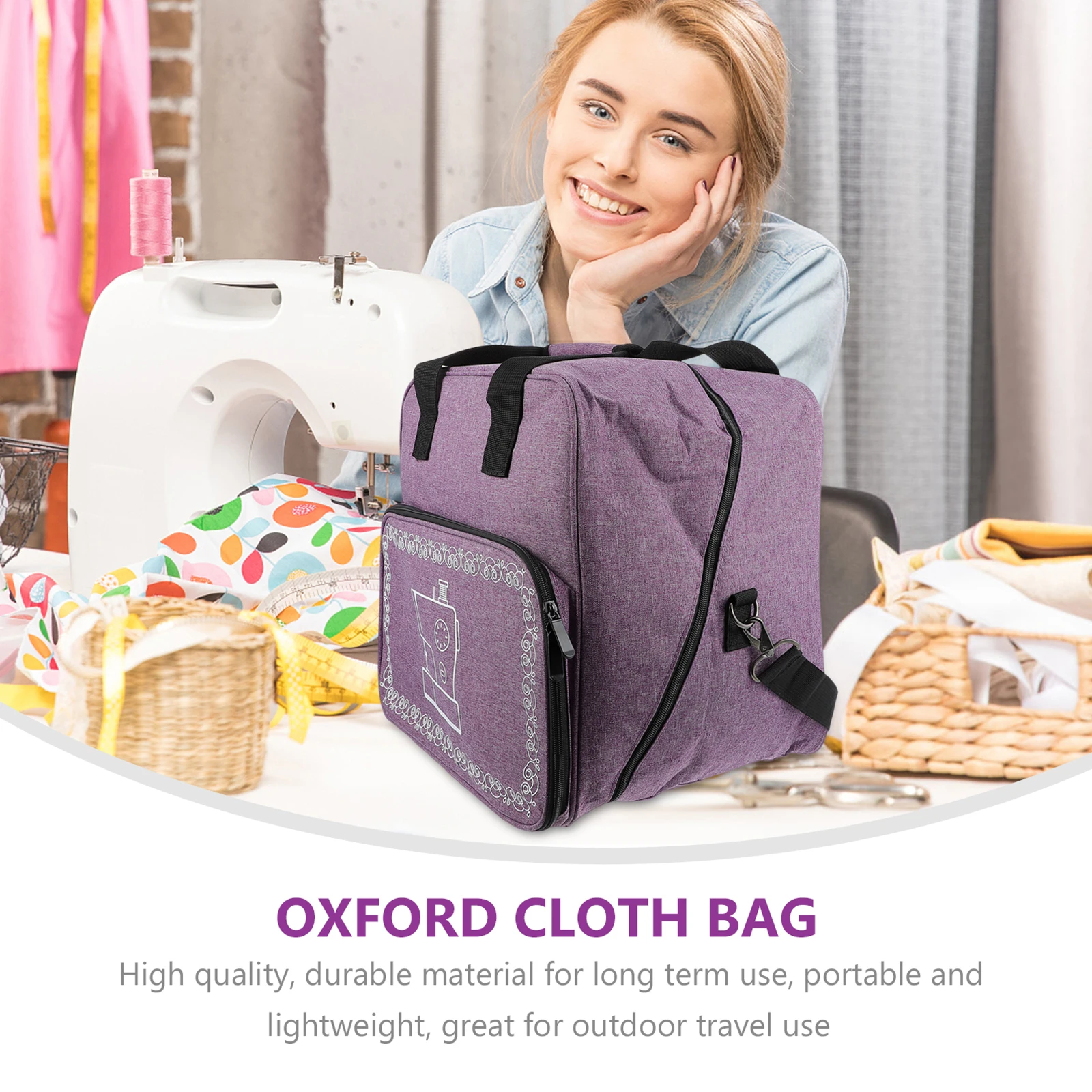 

Sewing Machine Bag Carrying Case Storage Container Halloween Transport 600d Oxford Cloth Tote