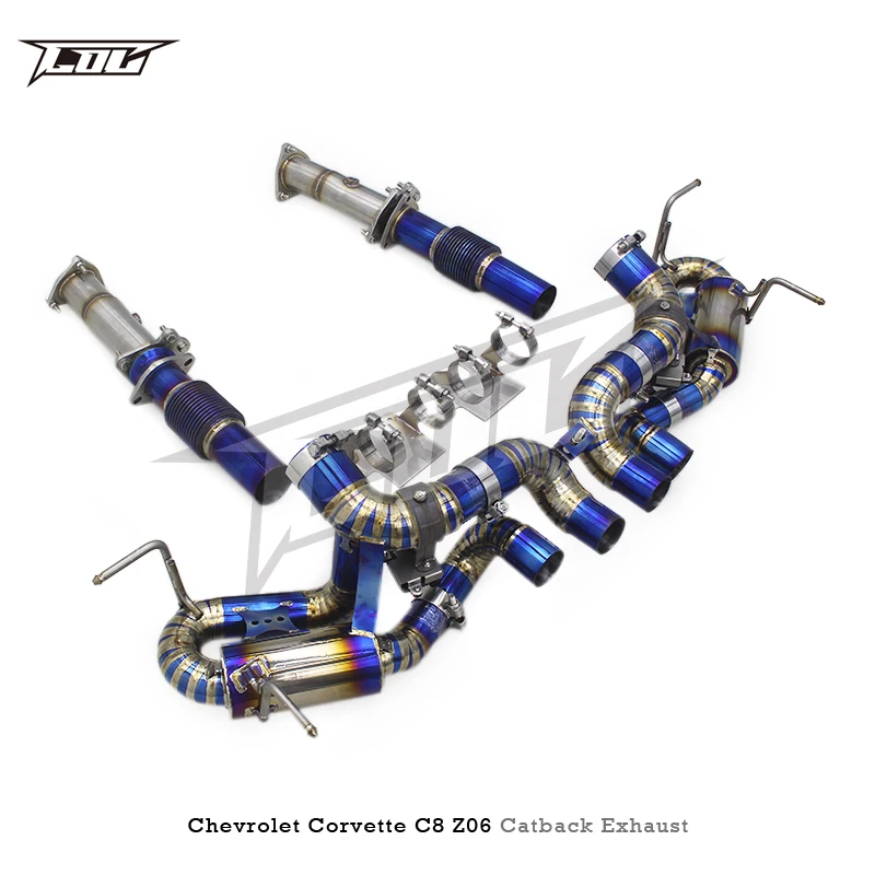 Catback Exhaust System Downpipe For Chevrolet CORVETTE C8 Z06 2019-2023 Titanium Escape Exhaust Pipe Muffler