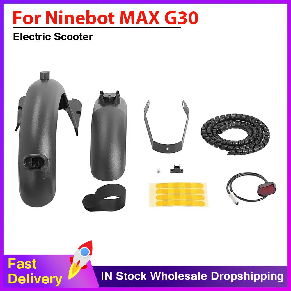 Kotflügel-Set, Teile für Ninebot MAX G30 E-Scooter, Warnung, Rücklicht, Kotflügel, Daumen, Gasabdeckung, Kotflügel